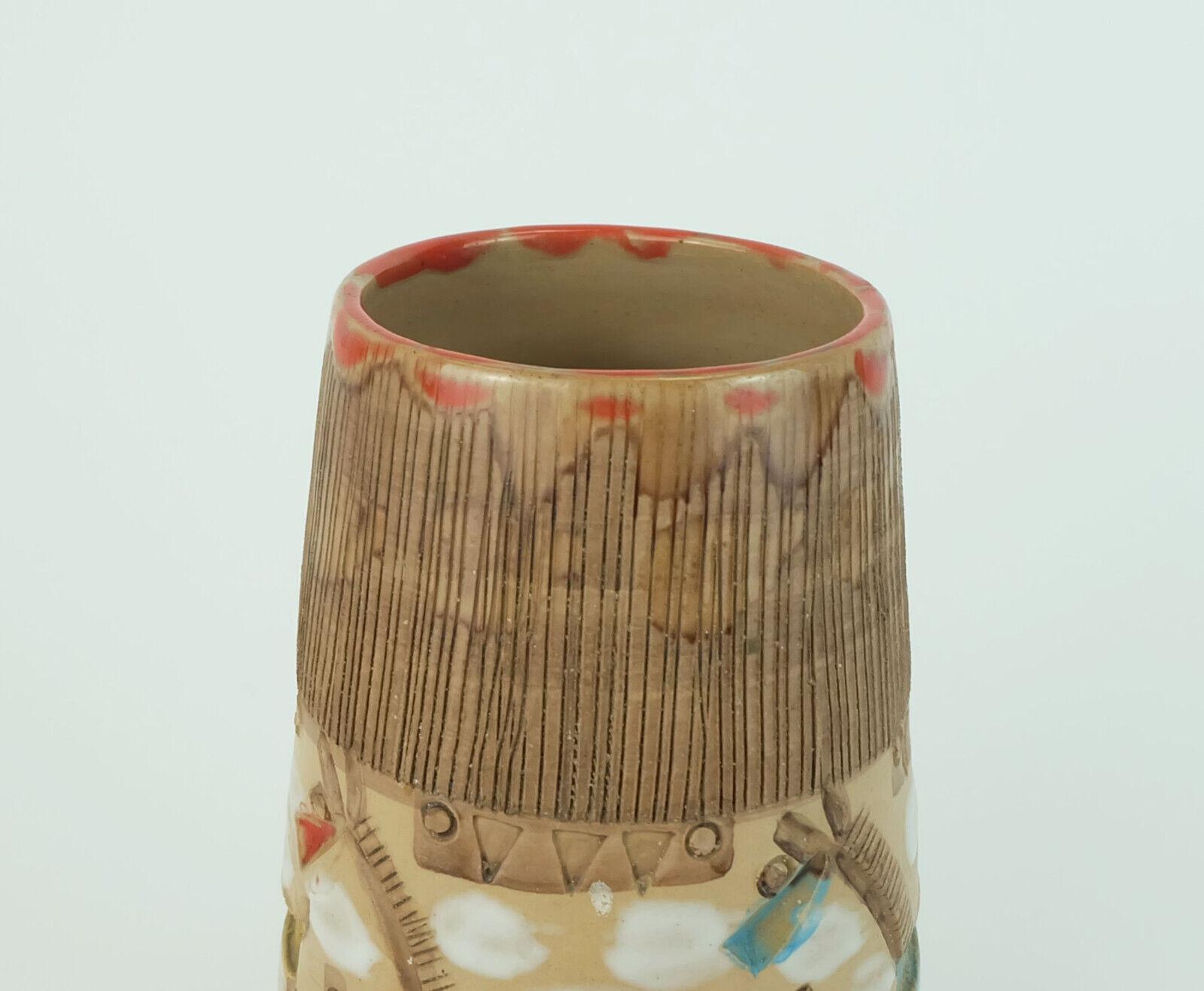 VASO italiano di metà secolo Fratelli Fanciullacci Cavallo con decoro a sgraffito Raramente smaltato In condizioni buone in vendita a Mannheim, DE
