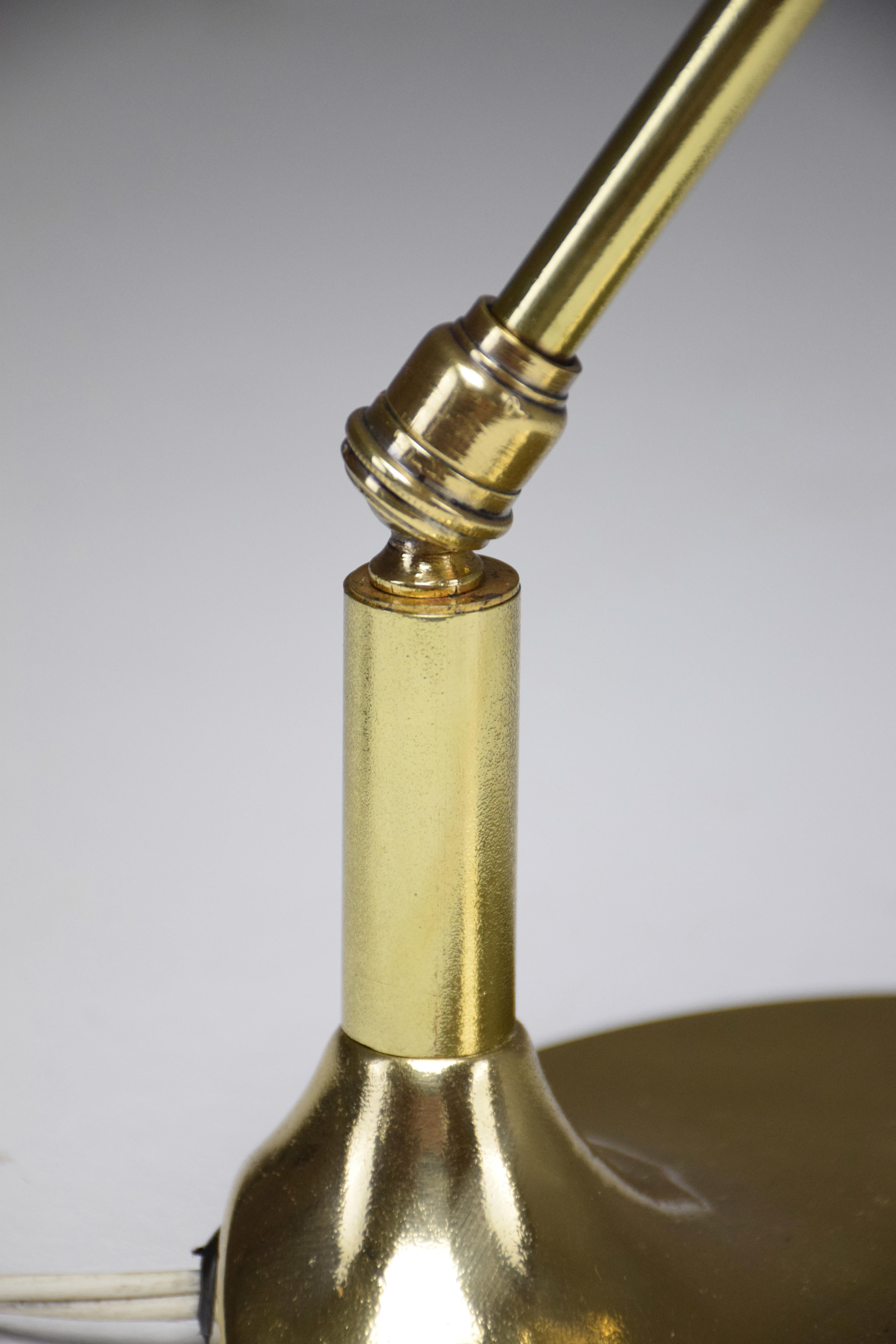 Italian Midcentury Vintage Brass Articulating Lamp, 1950s 10