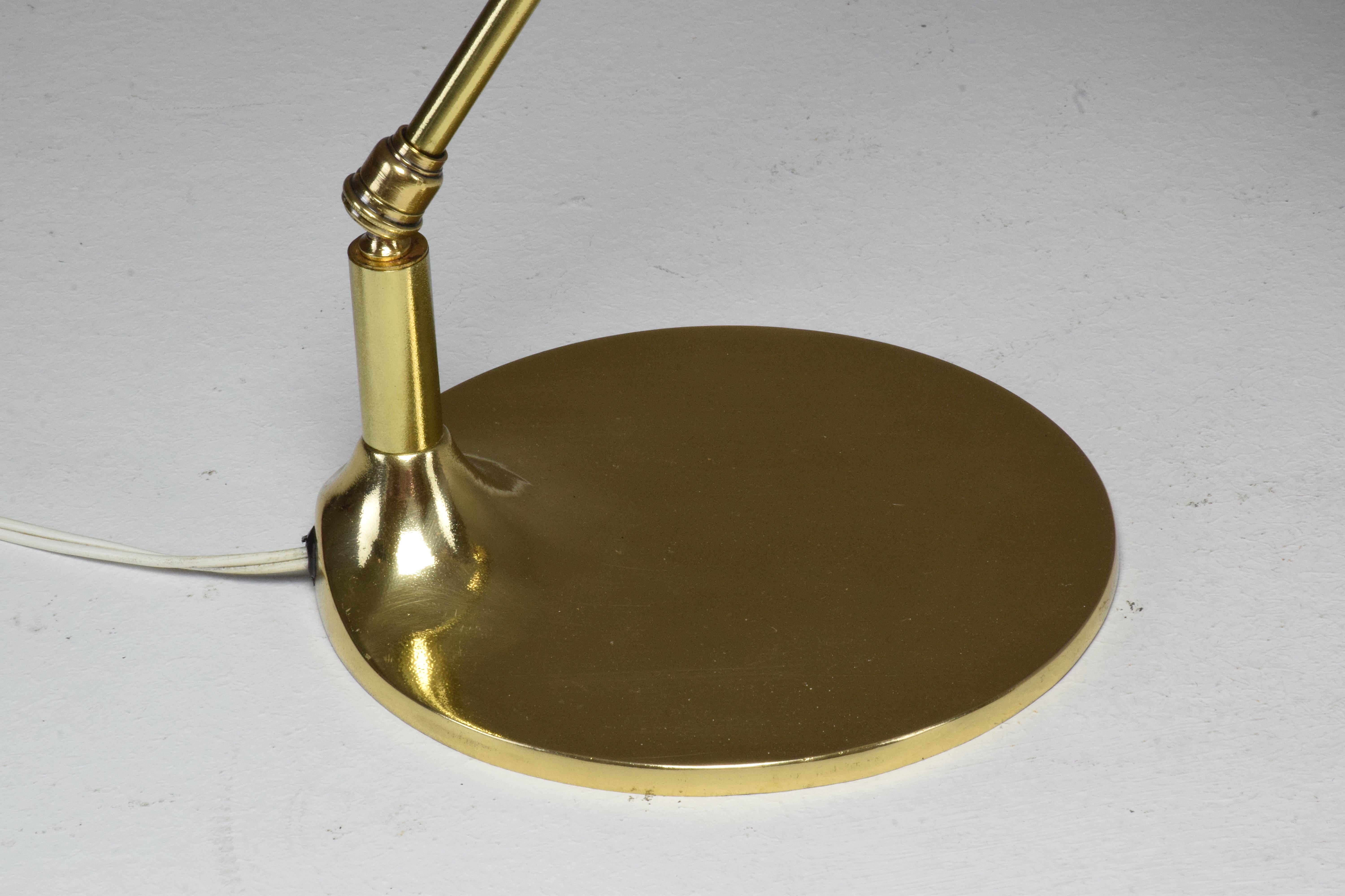 Italian Midcentury Vintage Brass Articulating Lamp, 1950s 11
