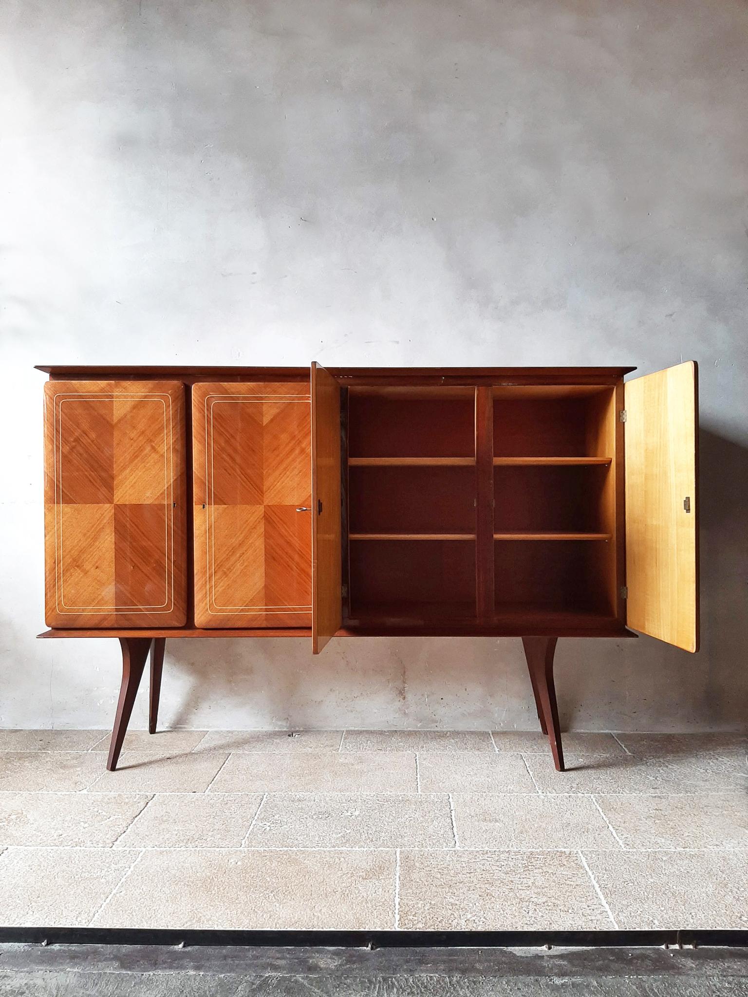 Veneer Italian Mid-Century Vintage Paolo Buffa Style Sideboard from the 1950s