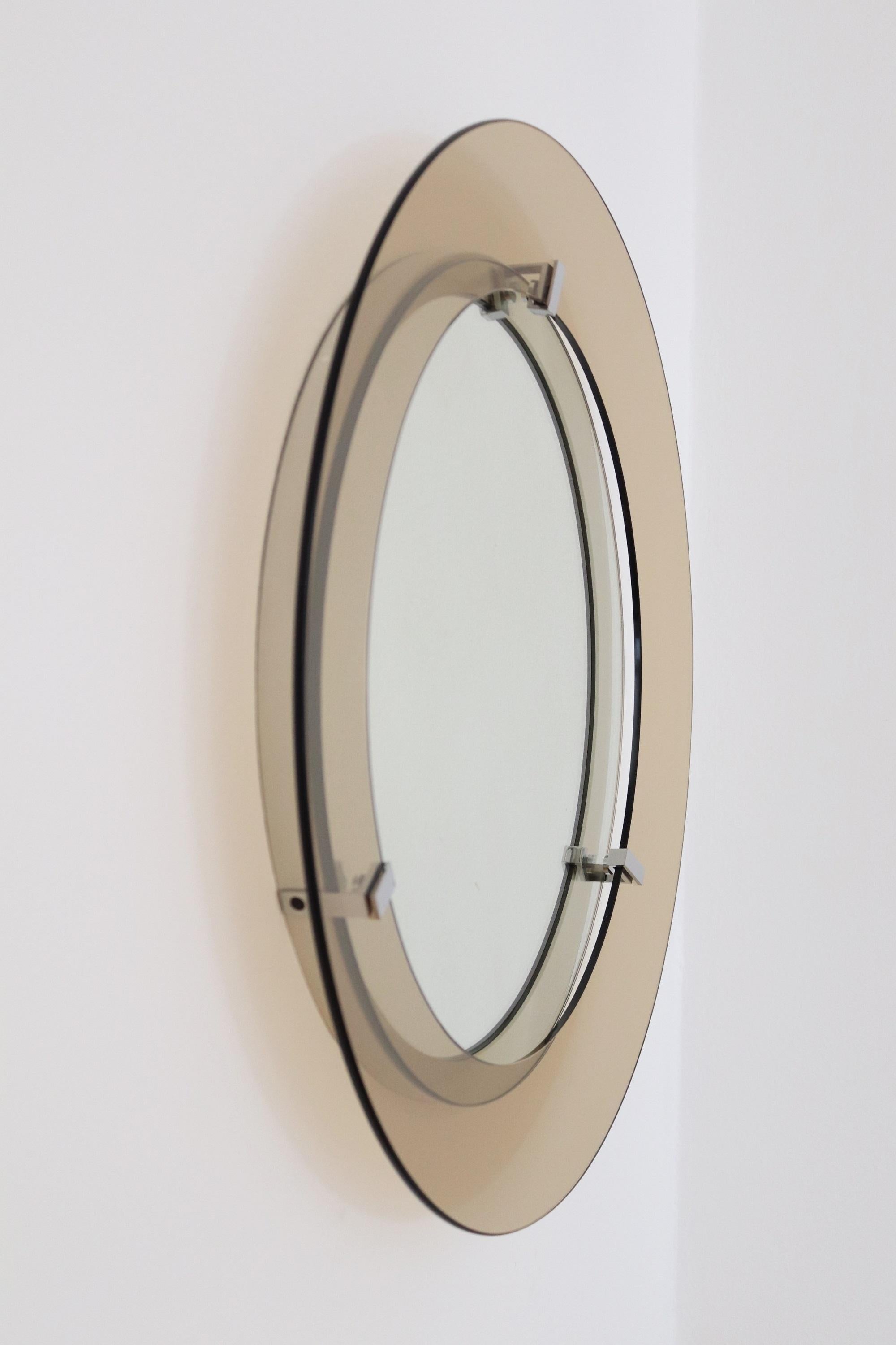 Late 20th Century Italian Midcentury Wall Mirror by Veca, 1970s