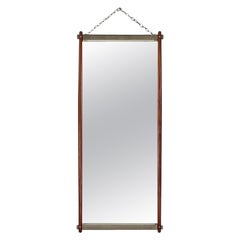 Miroirs muraux italiens du milieu du siècle avec cadre en bois et en acier par Stildomus, 1960s