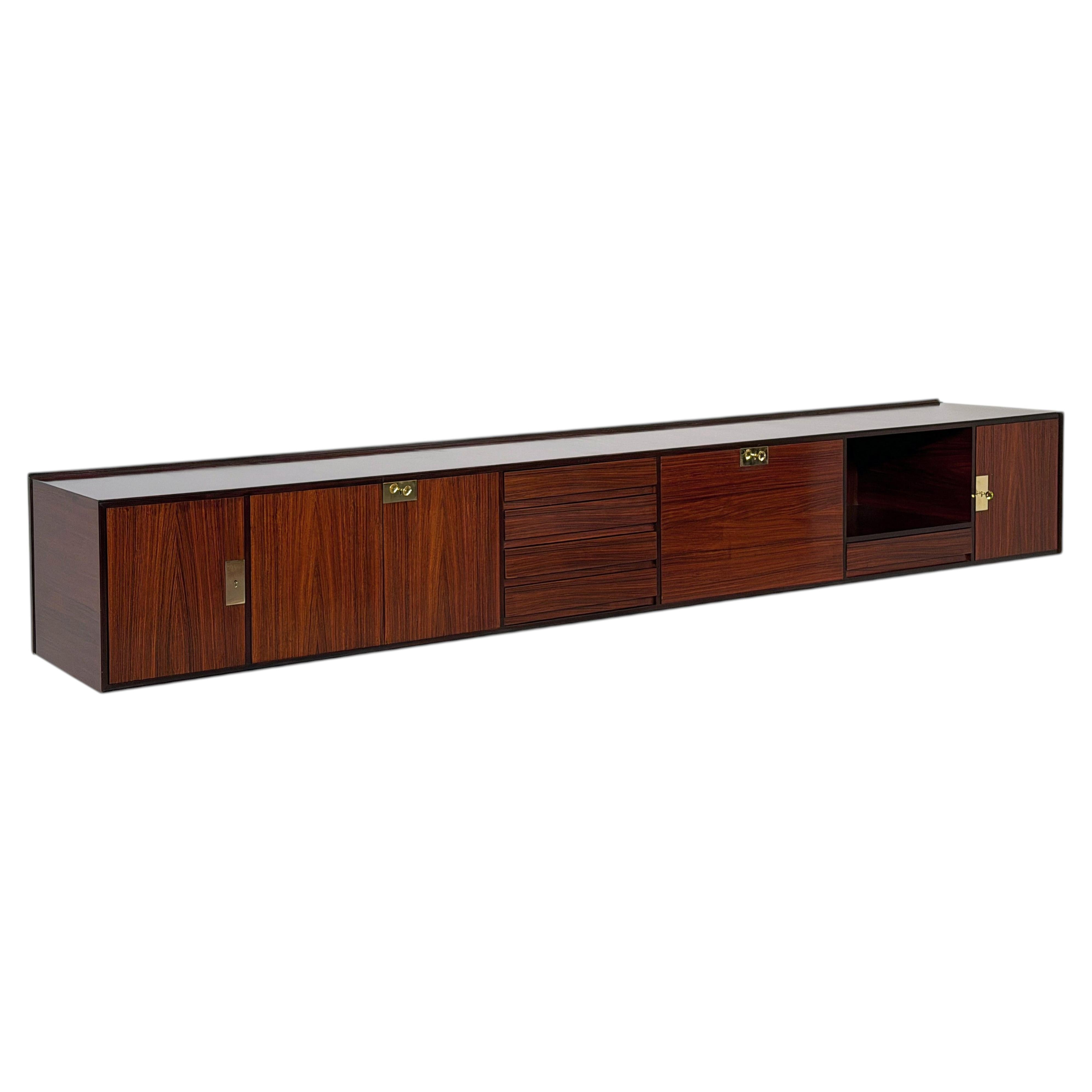 Italian Mid-Century wall-mounted Sideboard by Vittorio Dassi, 1950s