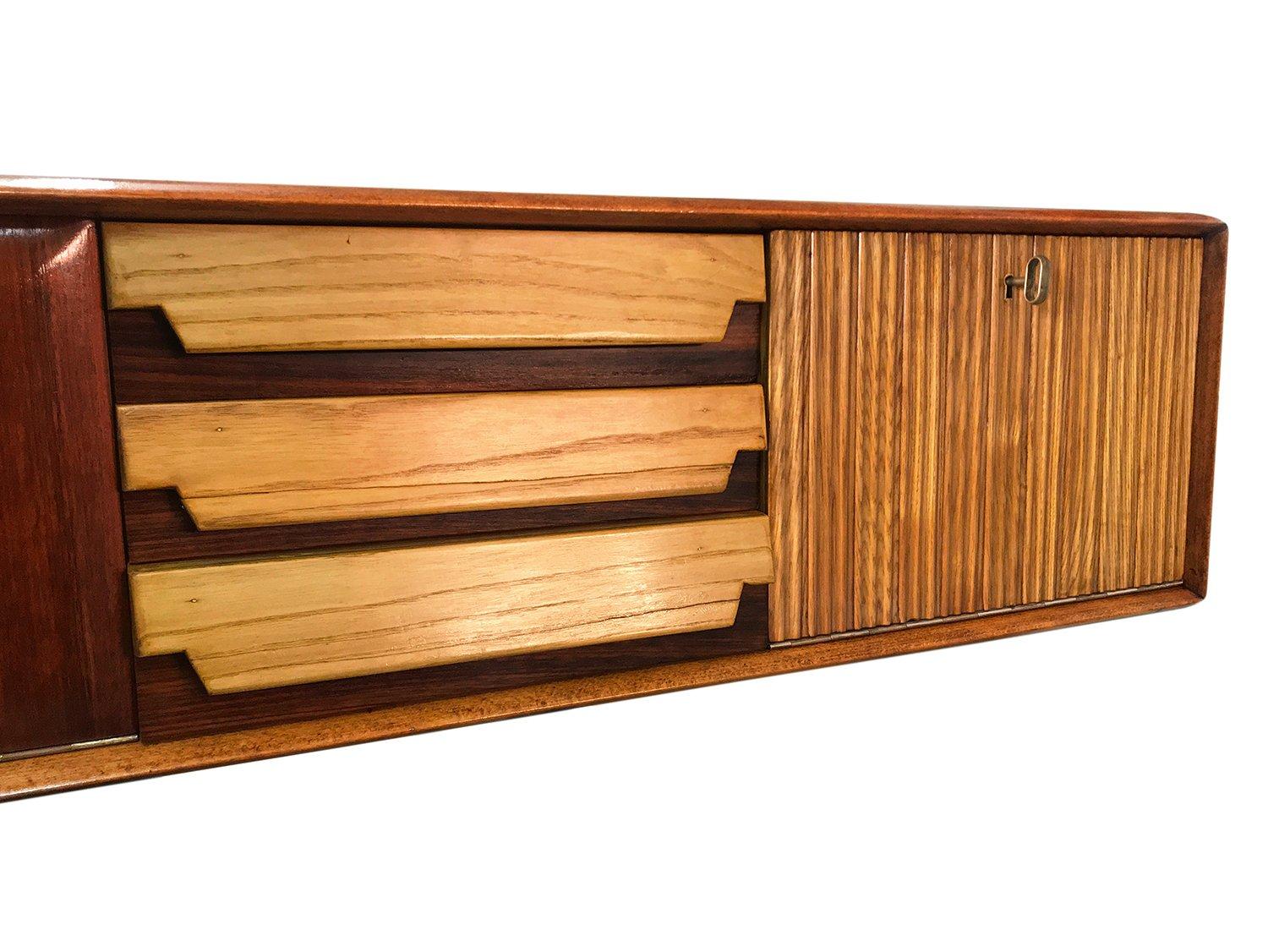 Italian Mid-Century Wall Mounted Sideboard with Drawers by Gio Ponti, 1950s 8