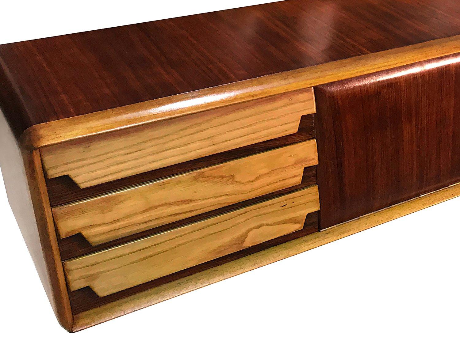 Italian Mid-Century Wall Mounted Sideboard with Drawers by Gio Ponti, 1950s 11
