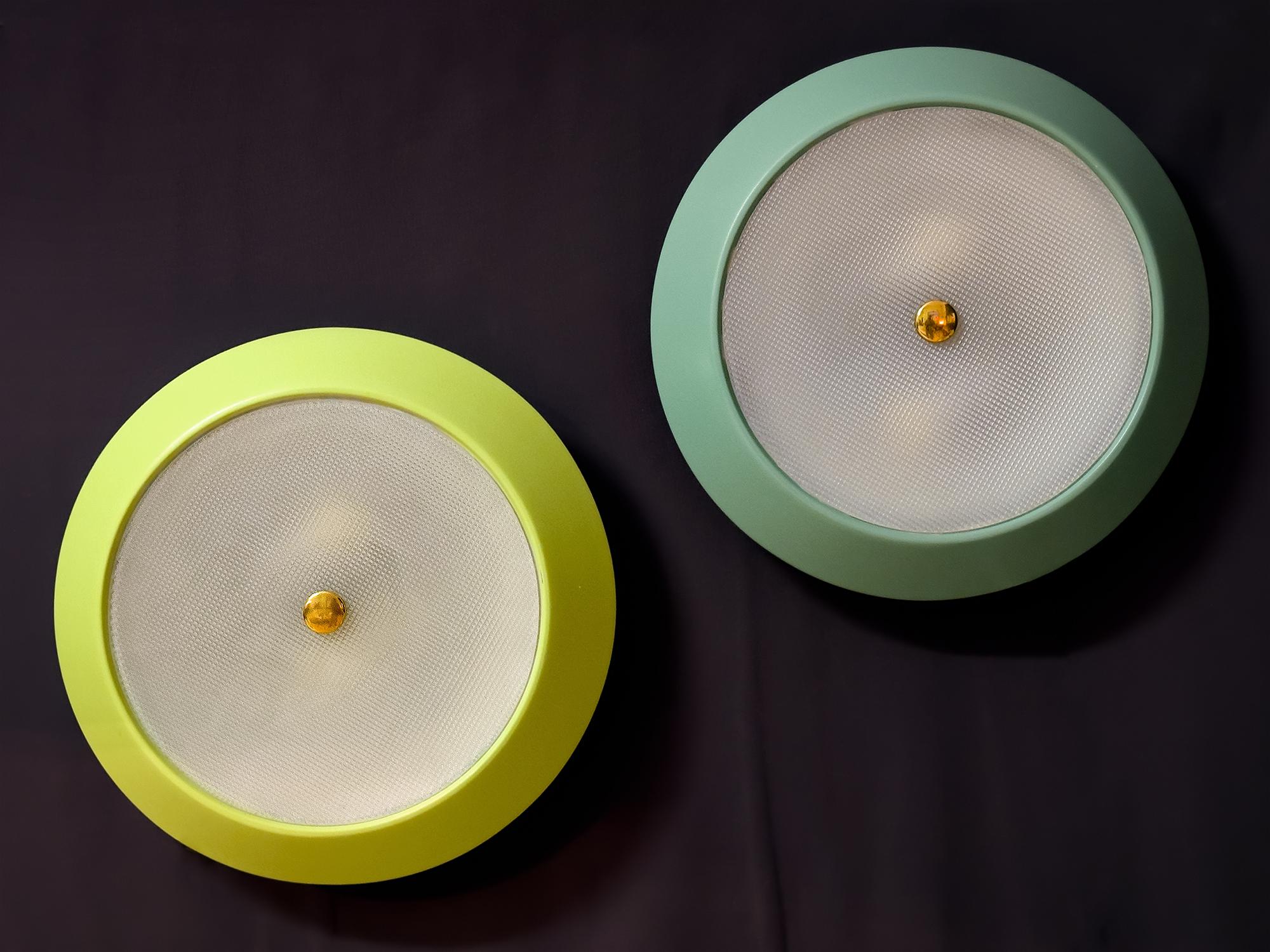 Italian Mid-Century Wall or Ceiling Lights by Stilnovo, set of two, 1950-60s For Sale 1