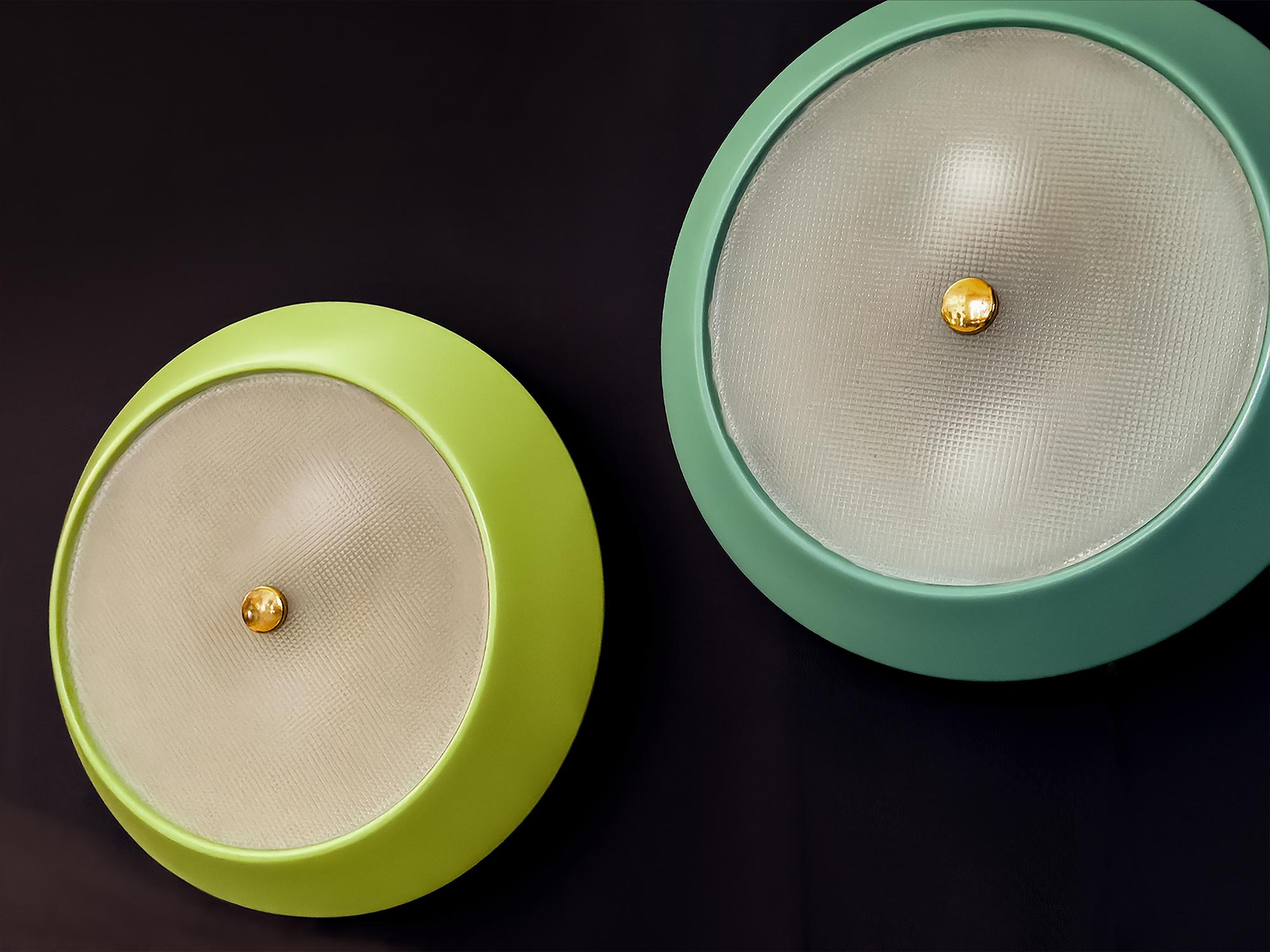 Mid-Century moderno Lampade da parete o da soffitto di Stilnovo, set di due, anni 1950-60 in vendita
