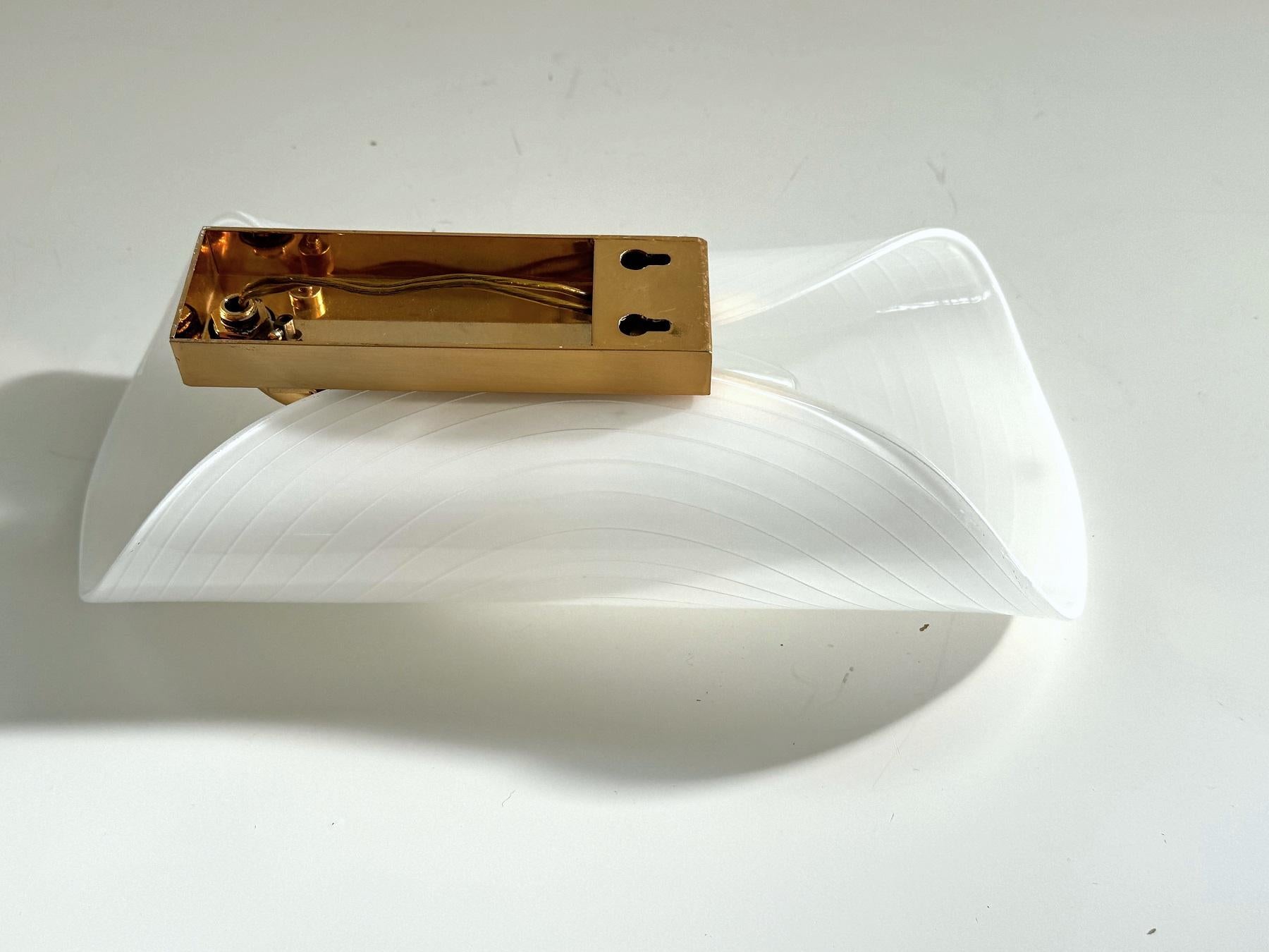 Italian Mid-Century Wall Sconces in Murano Glass and Brass by La Murrina, 1980s For Sale 6