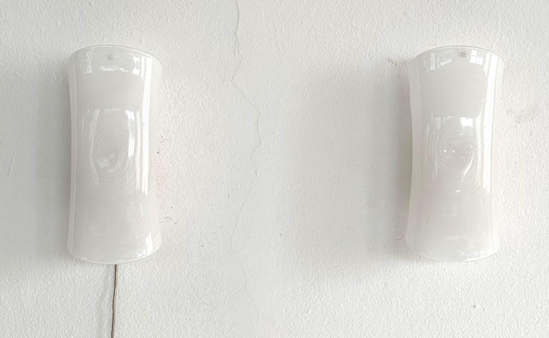 Italian Mid-Century Wall Sconces in Murano Glass and Brass by La Murrina, 1980s For Sale 9