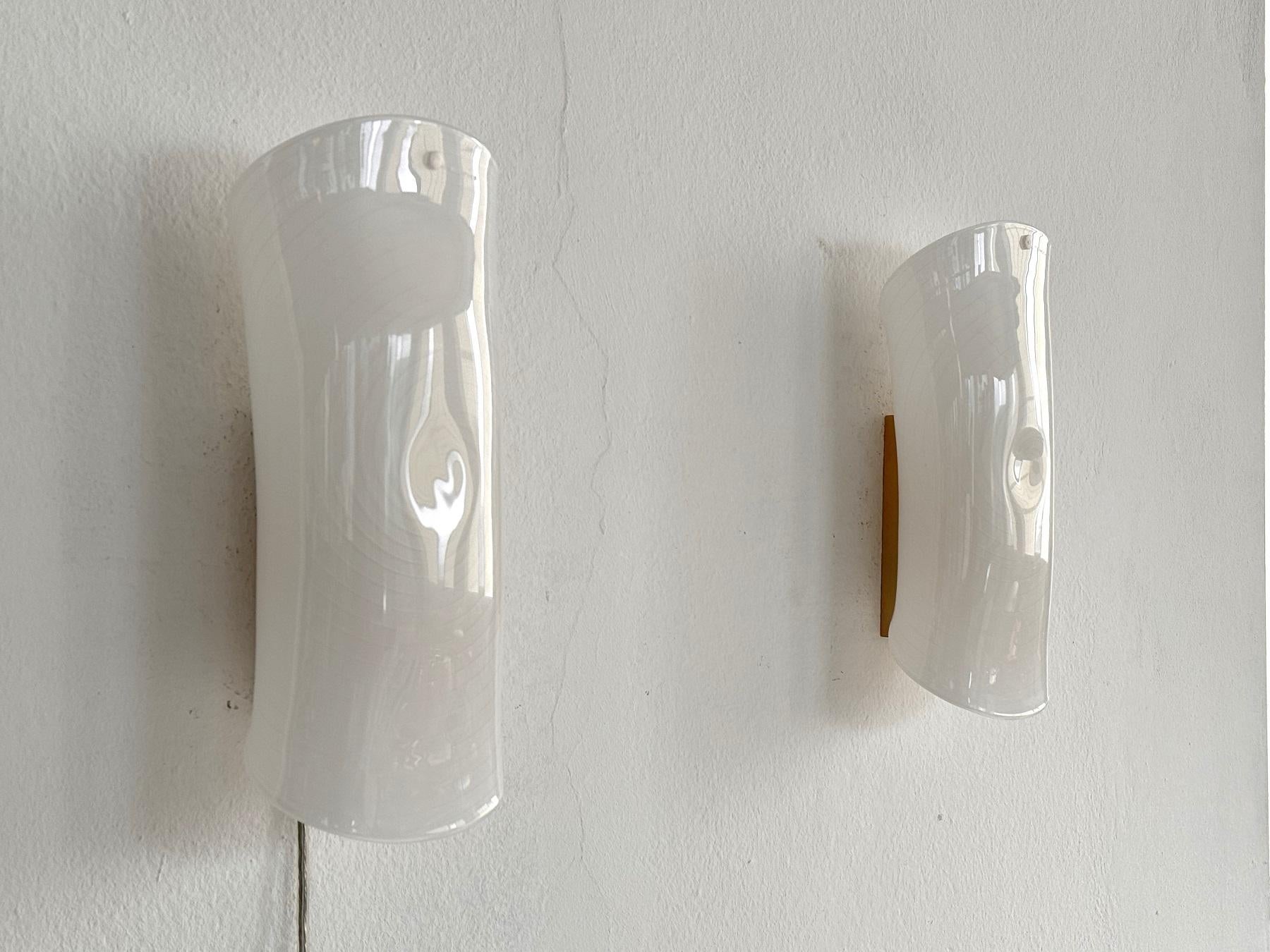Italian Mid-Century Wall Sconces in Murano Glass and Brass by La Murrina, 1980s For Sale 2