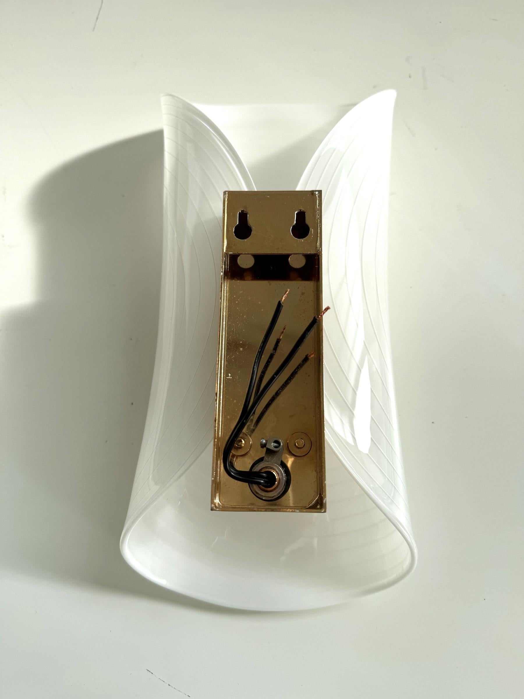 Italian Mid-Century Wall Sconces in Murano Glass and Brass by La Murrina, 1980s For Sale 4