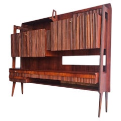 Italian Mid-Century Wall Sideboard or Cabinet Bar attributed to Vittorio Dassi