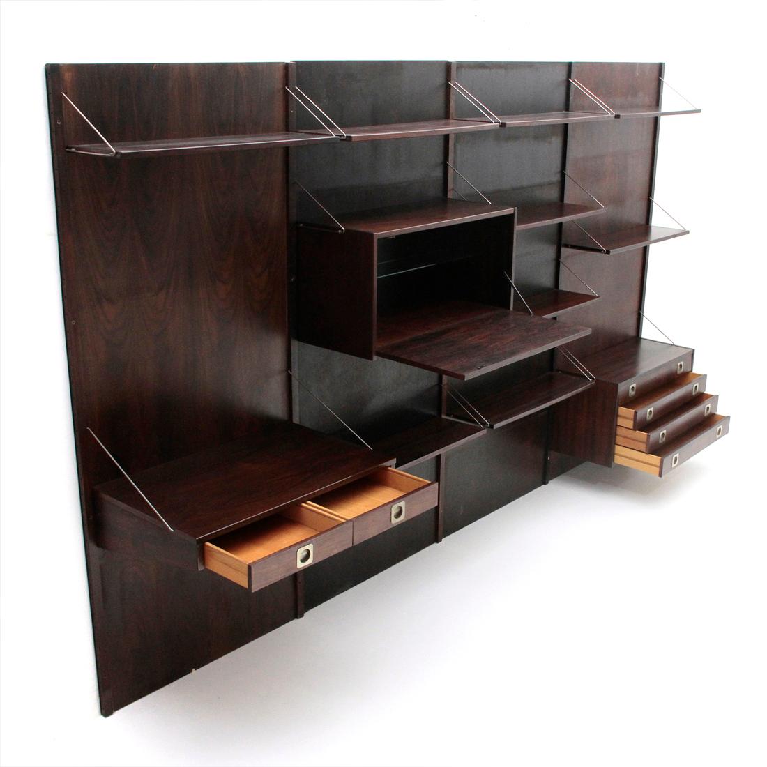 Mid-20th Century Italian Midcentury Wall Unit with Desk by Stildomus, 1960s