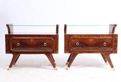 Italian Midcentury Walnut Bedside Chests