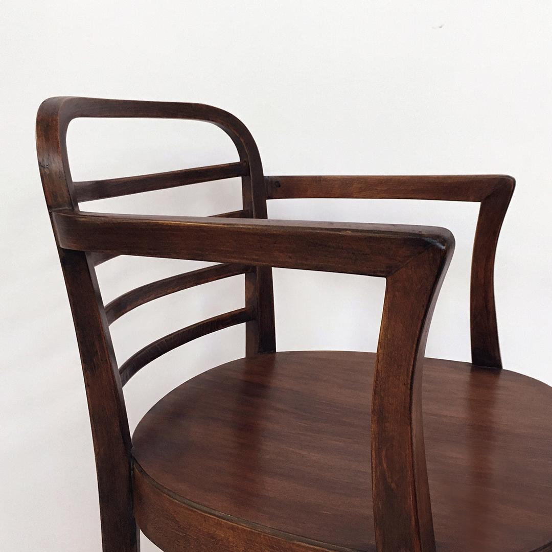 Italian Midcentury Walnut Chair with Armrests by Bellotti Brothers, 1950s 2