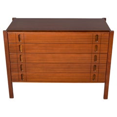Italian Mid Century Walnut Chest of Drawers