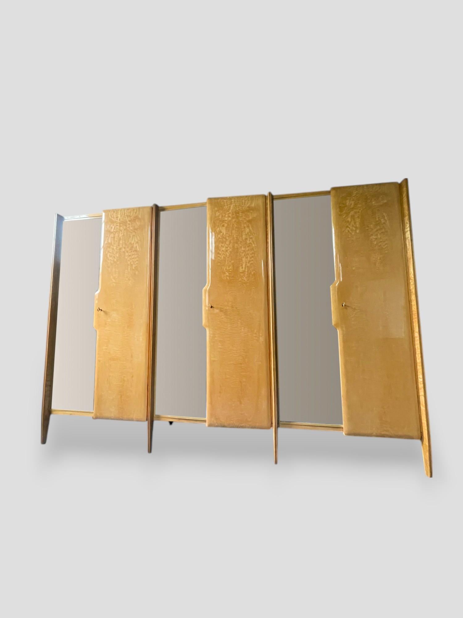 Miroir Armoire-vestiaire italienne du milieu du siècle, designée par Giò Ponti, années 1950 en vente