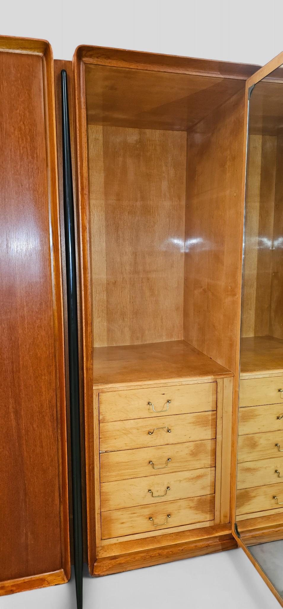 Armoire italienne du milieu du siècle en teck, designée par Silvio Cavatorta, années 1950 2