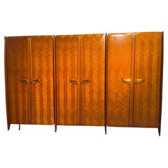 Italian Mid-Century Wardrobe or Armoire by La Permanente Mobili Cantù, 1950s