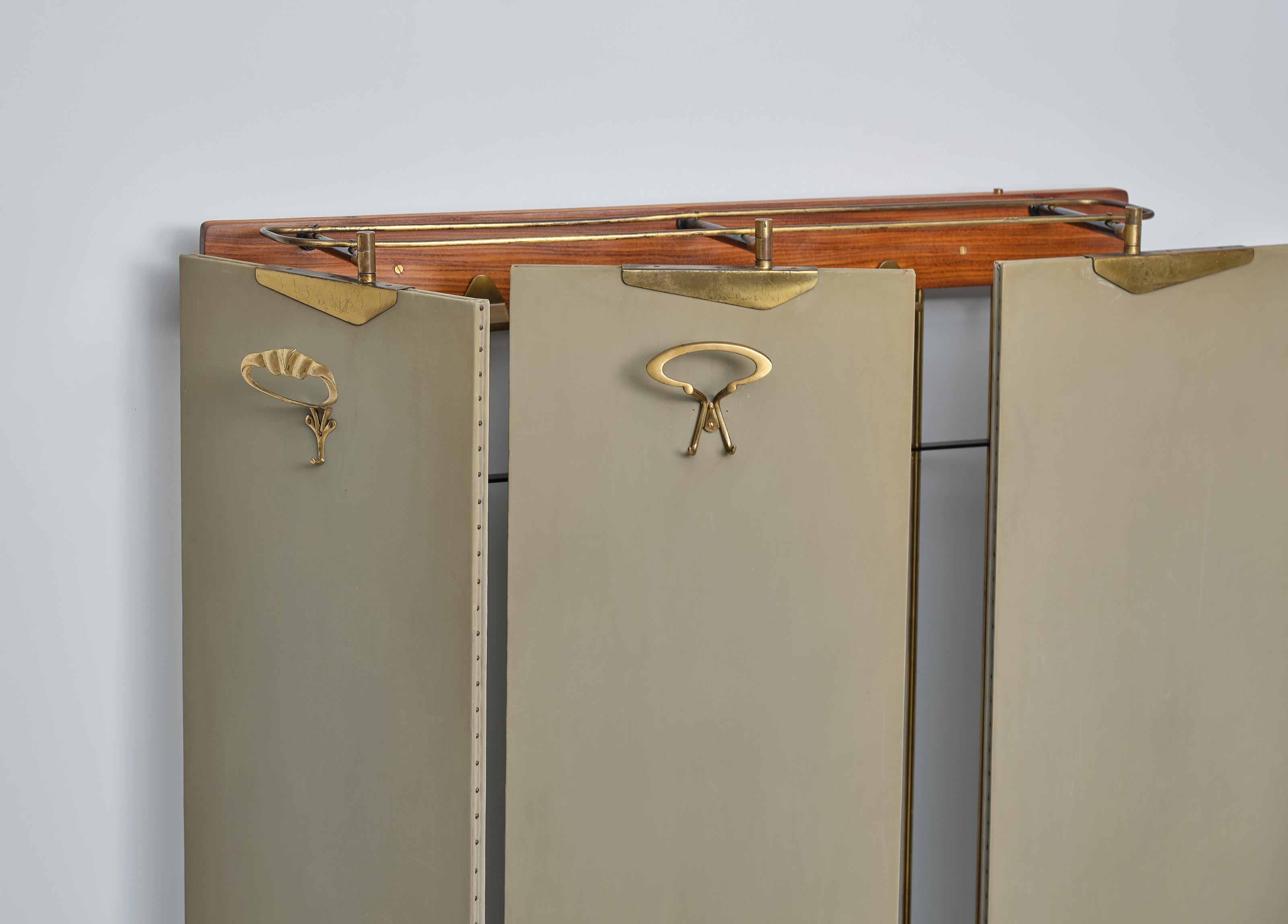 Italian Midcentury Wardrobe with Swinging Doors 3