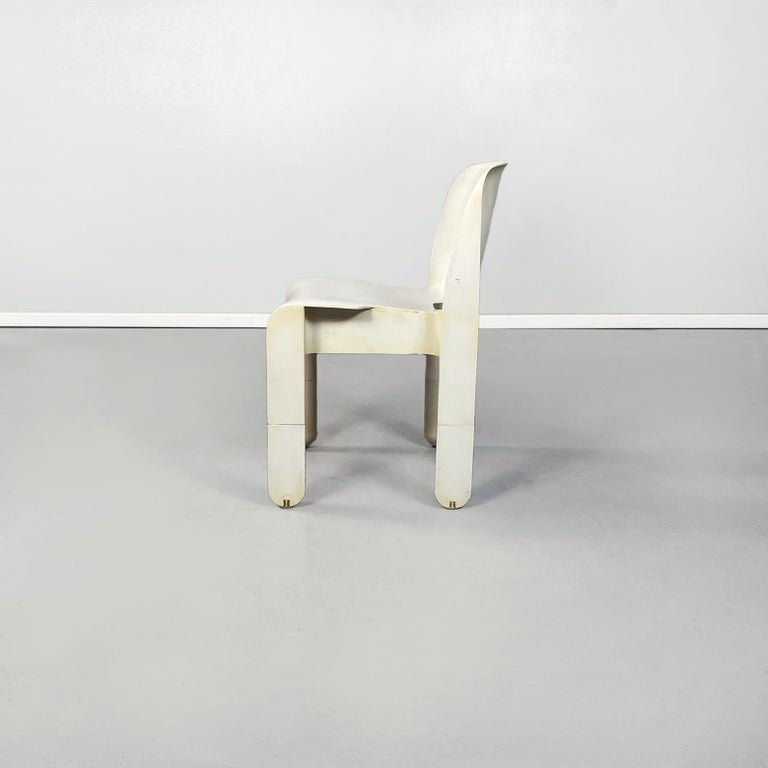 Space Age Italian Mid-Century White Absplastic Chair 860 by Joe Colombo for Kartell, 1970s For Sale