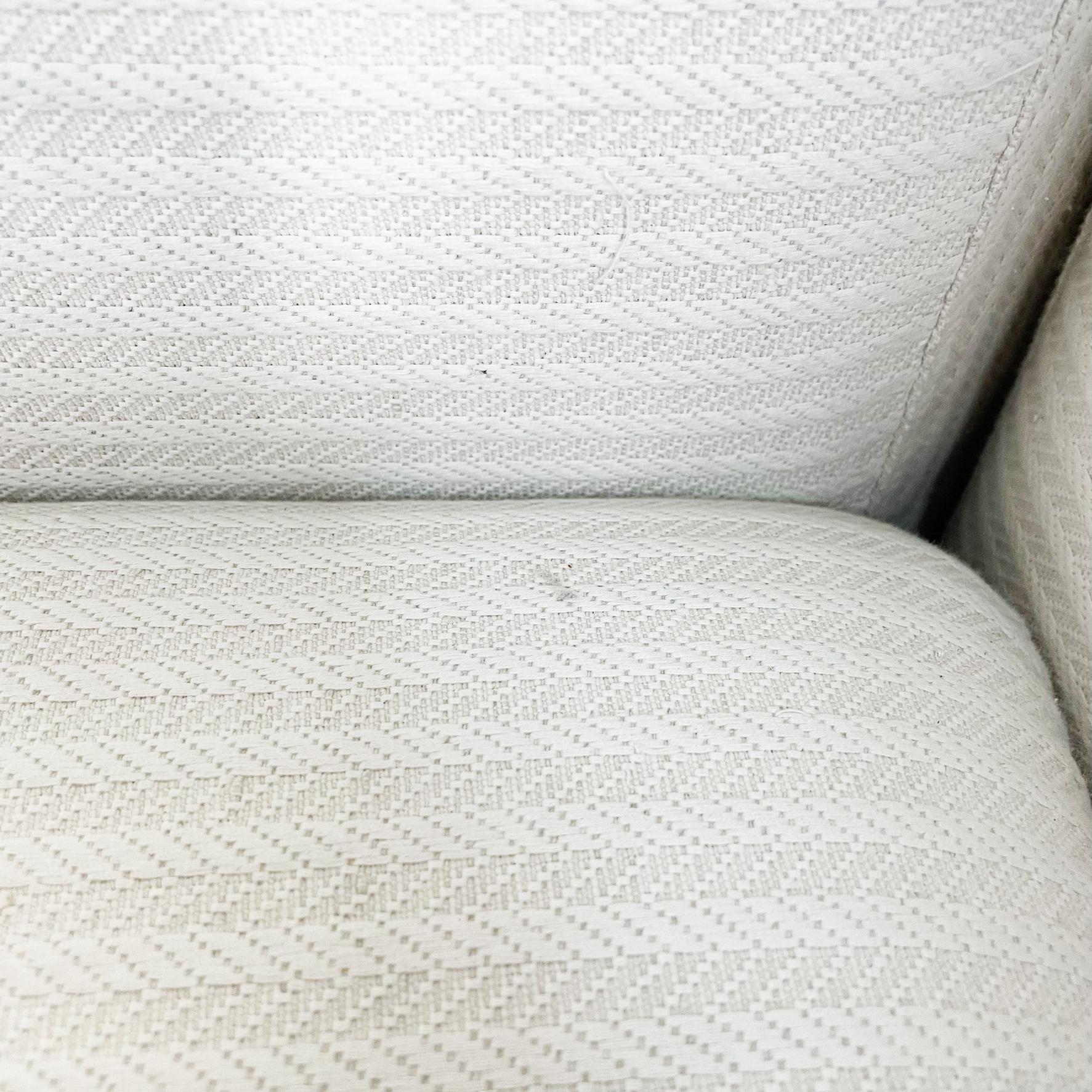 Italian Mid-Century White Fabric Wood Cornaro Armchair by Scarpa Gavina, 1970s 2