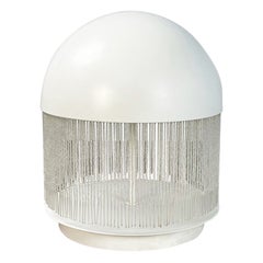 Italian Mid-Century White Metal Otero Table Lamp Gramigna for Quattrifolio, 1980