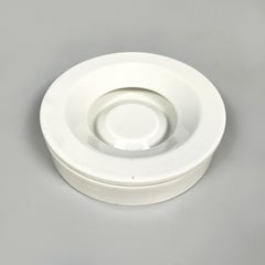 Italian Mid-Century White Porcelain Stoneware Ashtray Mangiarotti Danese, 1970s