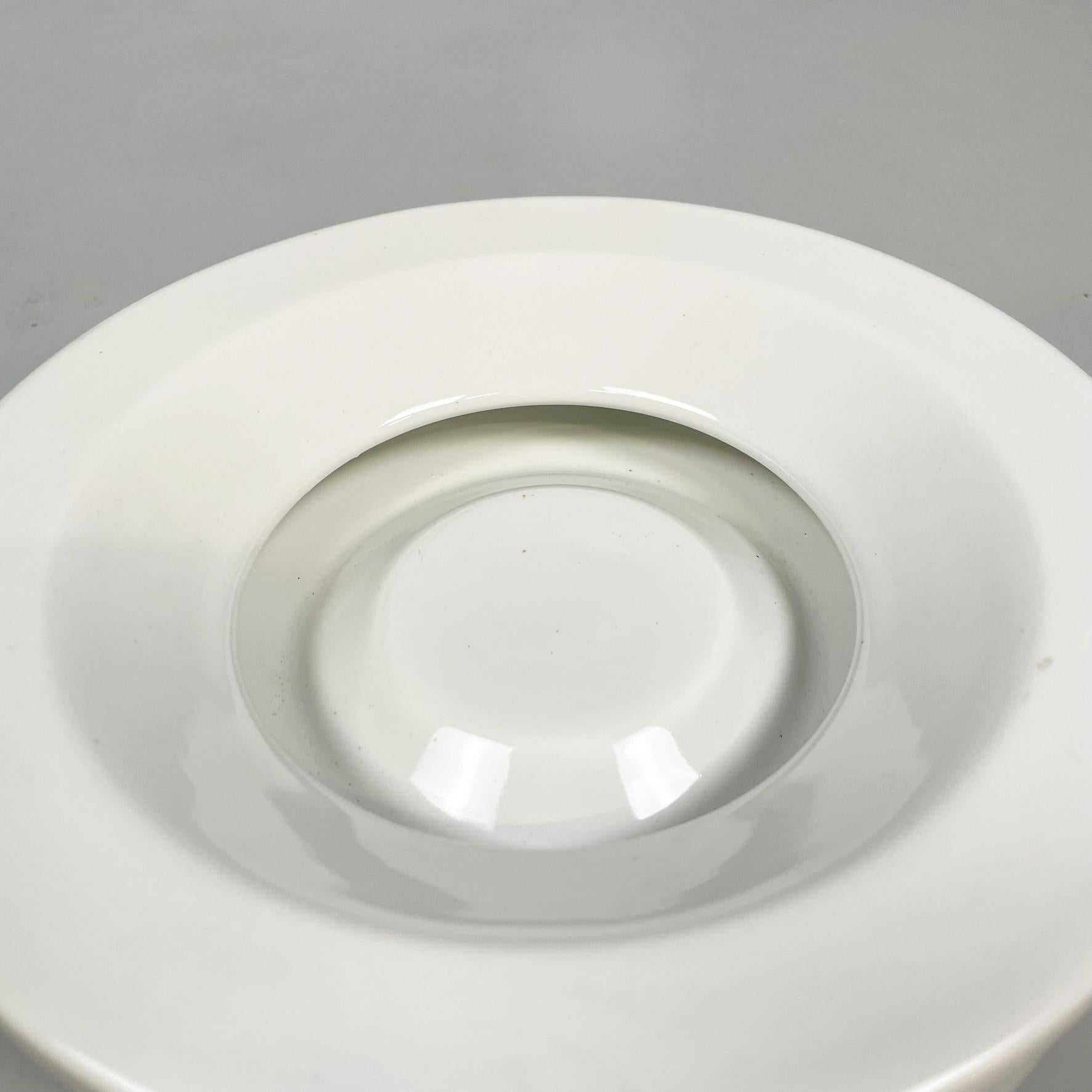 Italian Mid-Century White Porcelain Stoneware Ashtray Mangiarotti Danese, 1970s For Sale 1