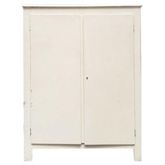 Italian Midcentury White Wood Cabinet with Three Shelves, 1940s