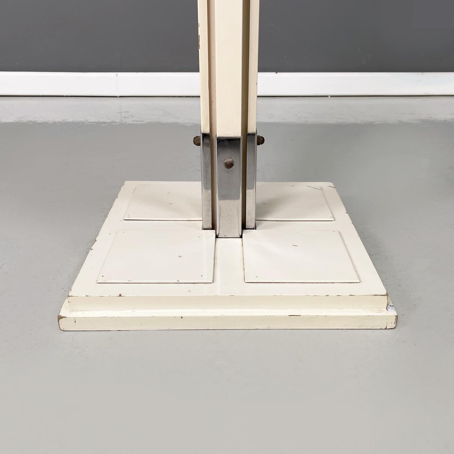 Italian Midcentury White Wood Metal Coat Stand by Carlo de Carli for Fiarm, 1960 For Sale 5