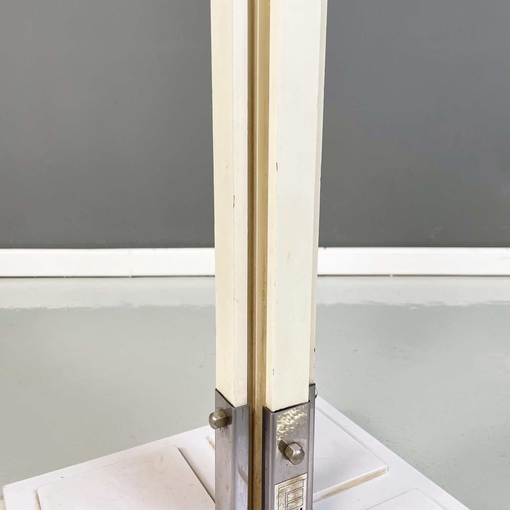 Italian Midcentury White Wood Metal Coat Stand by Carlo de Carli for Fiarm, 1960 For Sale 7