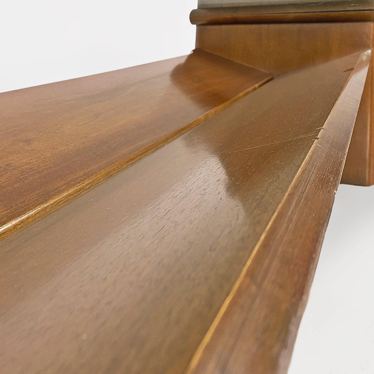 Italian mid century wood and glass Acca coffee table Takahama Gavina, 1960s For Sale 5