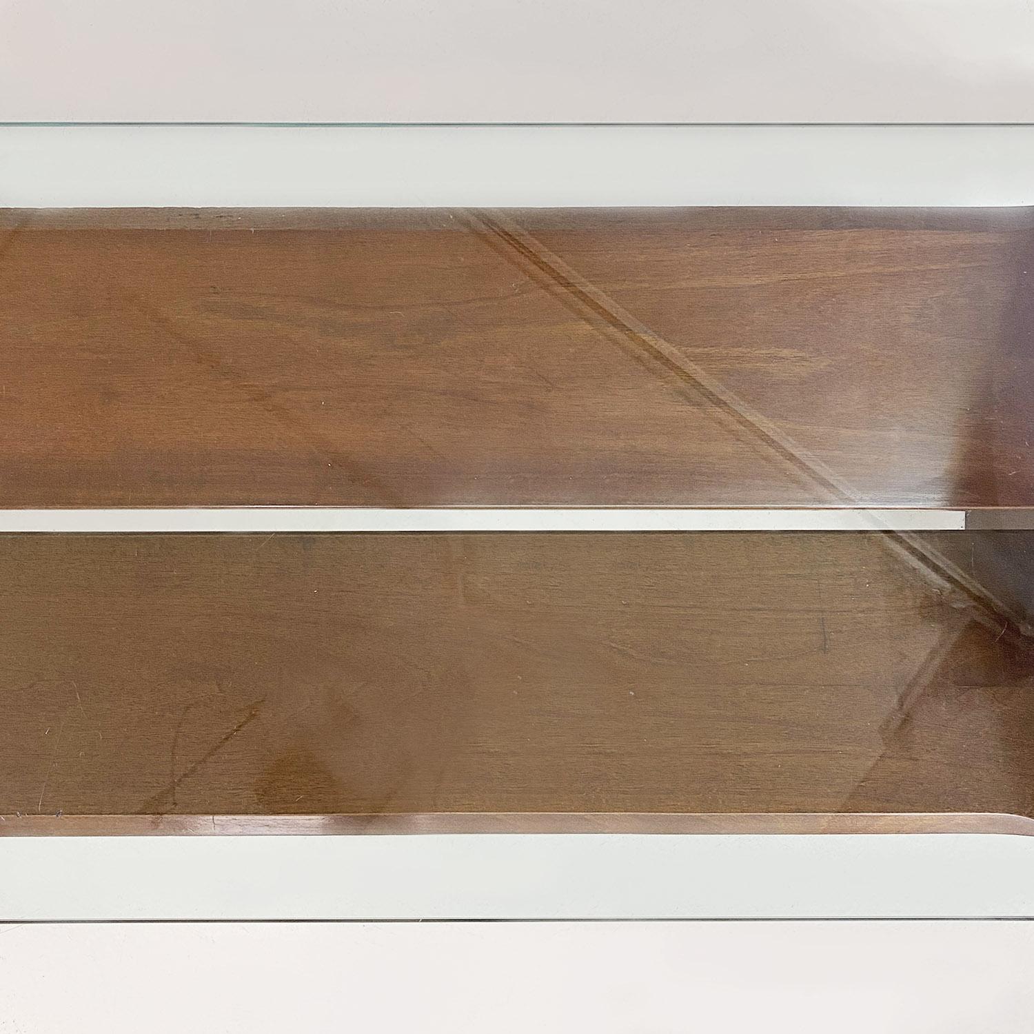 Italian mid century wood and glass Acca coffee table Takahama Gavina, 1960s For Sale 6