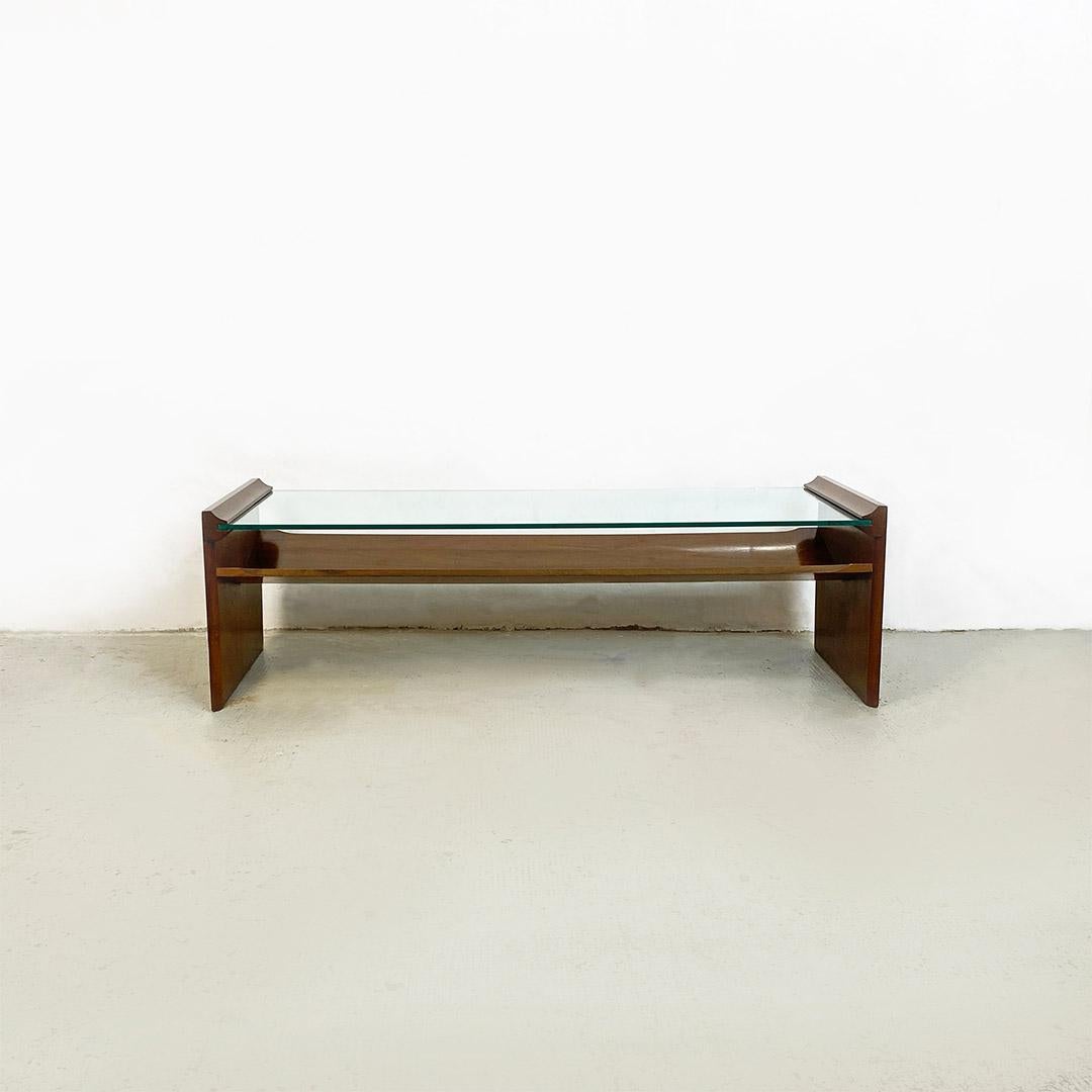 Mid-Century Modern Table basse italienne Acca en bois du milieu du siècle dernier de K. Takahama pour Gavina, années 1960  en vente