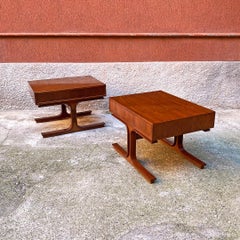 Italian Mid Century Wood Bedside or Coffee Tables, G. Frattini for Bernini, 1957