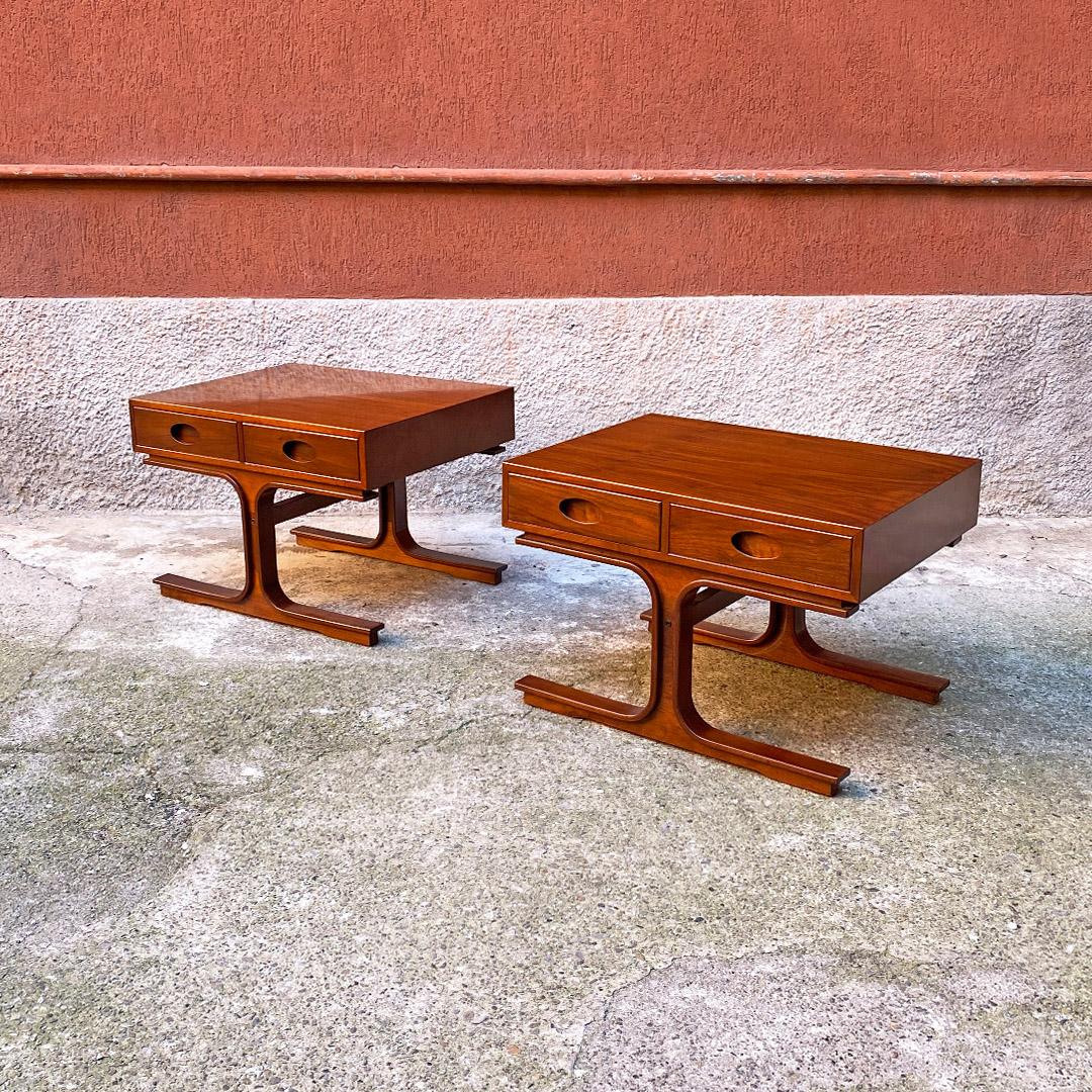 Mid-Century Modern Italian Mid Century Wood Bedside or Coffee Tables, G. Frattini for Bernini, 1957