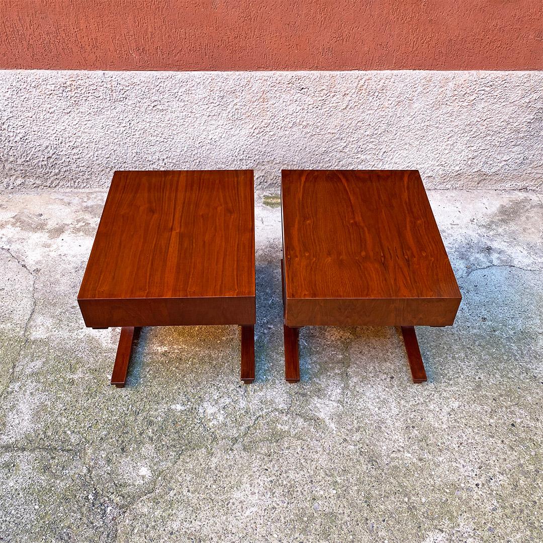 Mid-20th Century Italian Mid Century Wood Bedside or Coffee Tables, G. Frattini for Bernini, 1957