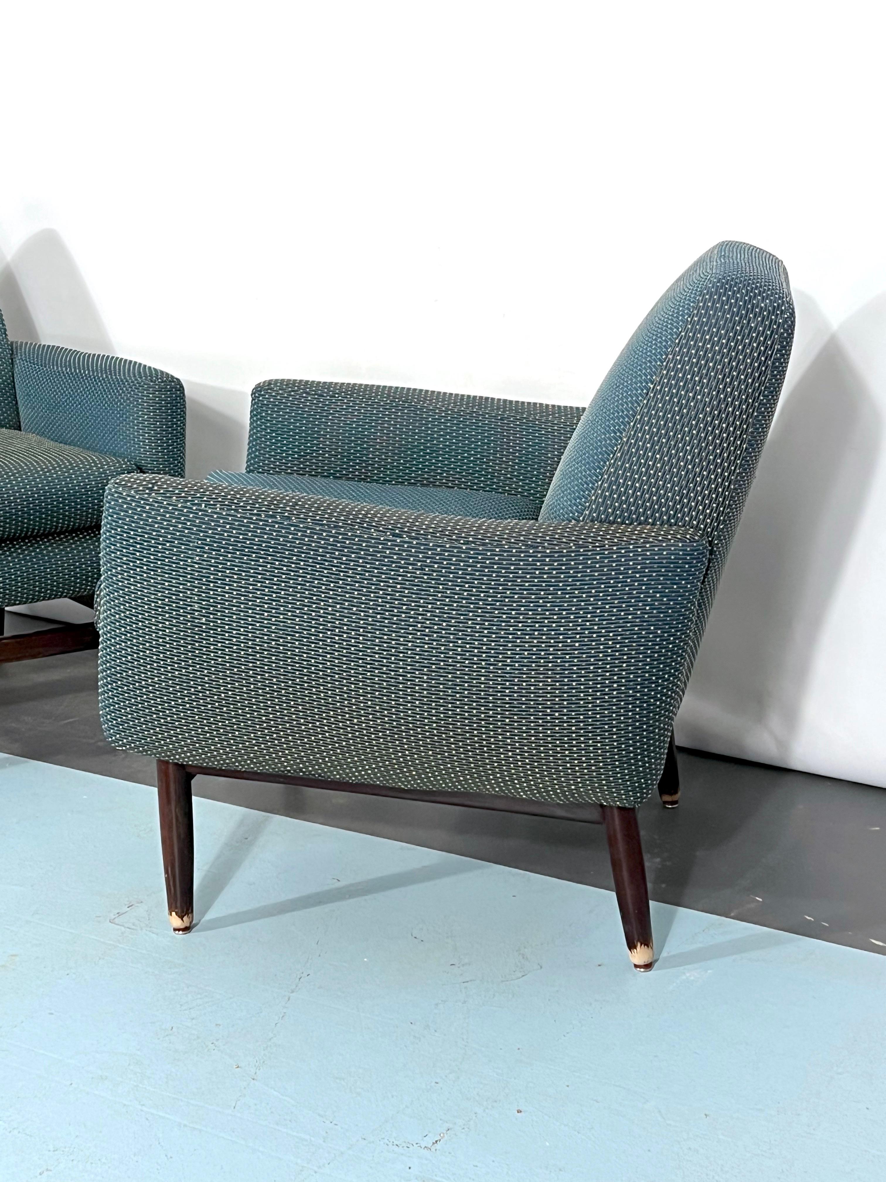 Italian Mid-century wood modern armchairs from 60s For Sale 4