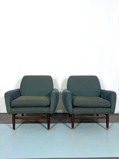 Italian Mid-century wood modern armchairs from 60s