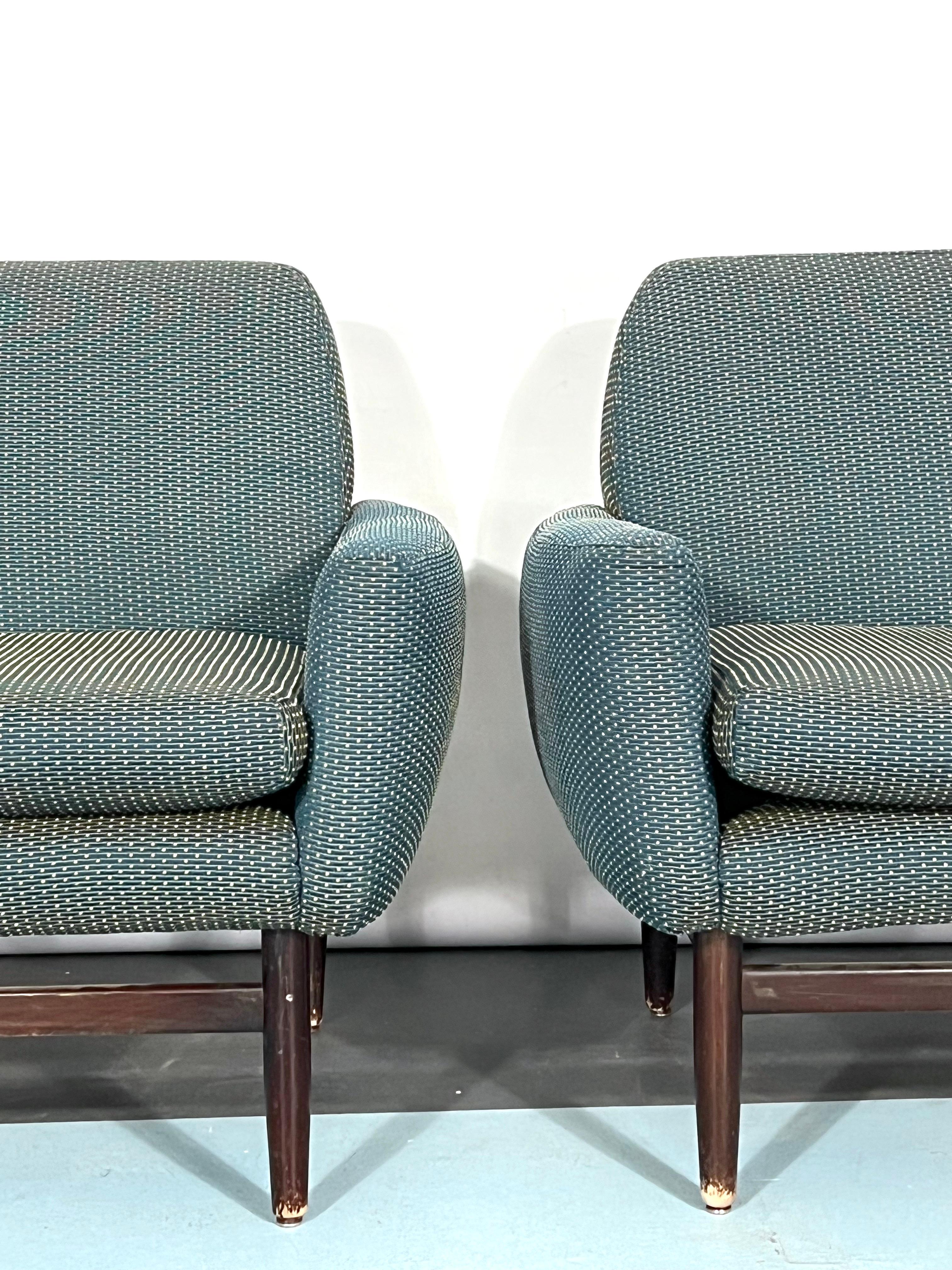 Mid-Century Modern Italian Mid-century wood modern armchairs from 60s For Sale