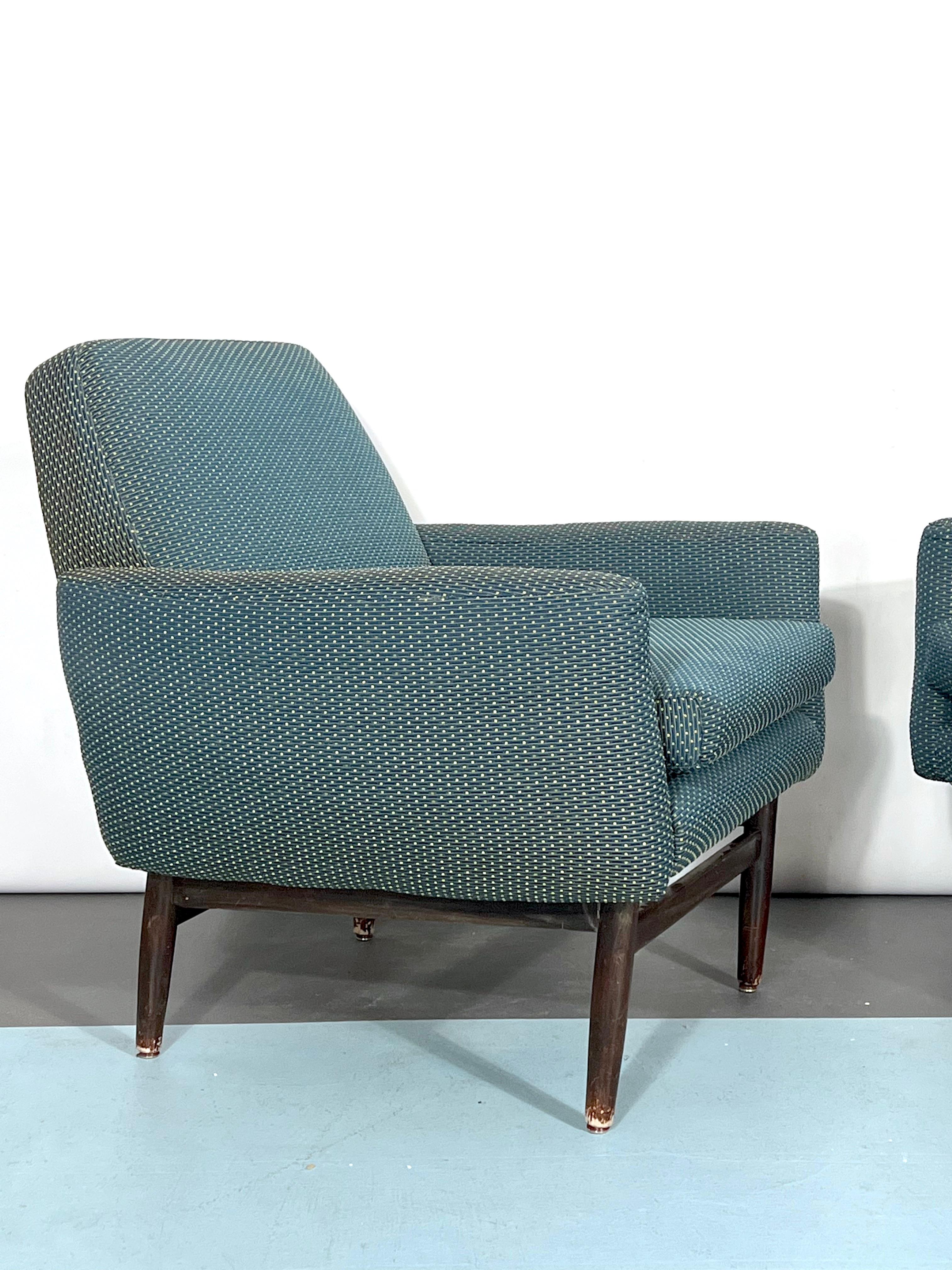 Italian Mid-century wood modern armchairs from 60s For Sale 2
