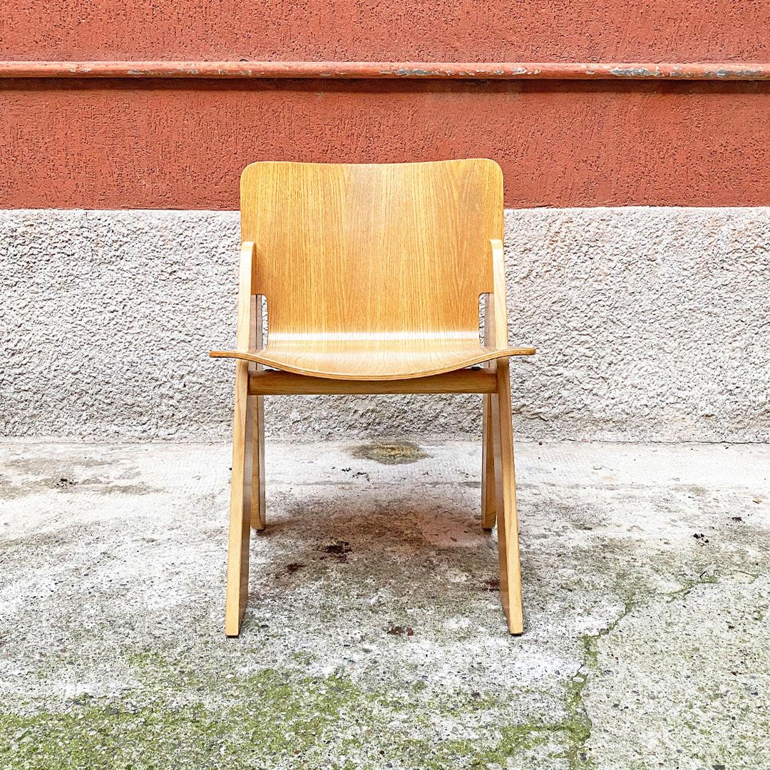 Late 20th Century Italian Mid Century Wood Set of Peota Chairs by Gigi Sabadin for Stilwood, 1970s