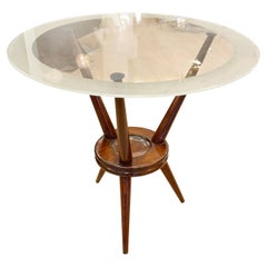 Italian Mid-Century Wood Side Table
