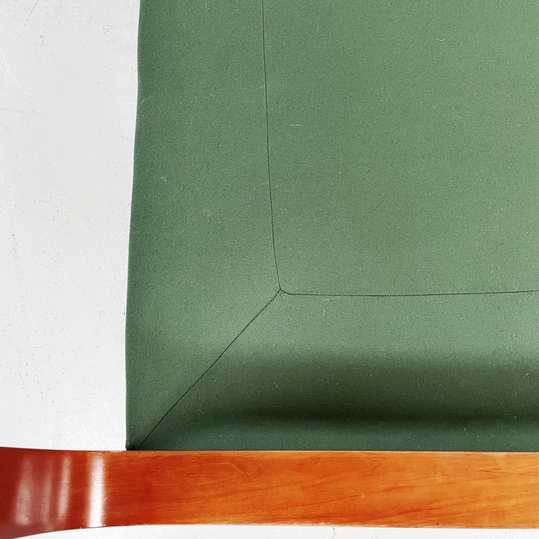 Italienisches Doppelbett aus Holz und grünem Stoff aus der Mitte des Jahrhunderts L12 von Fulvio Raboni, 1959 im Angebot 3