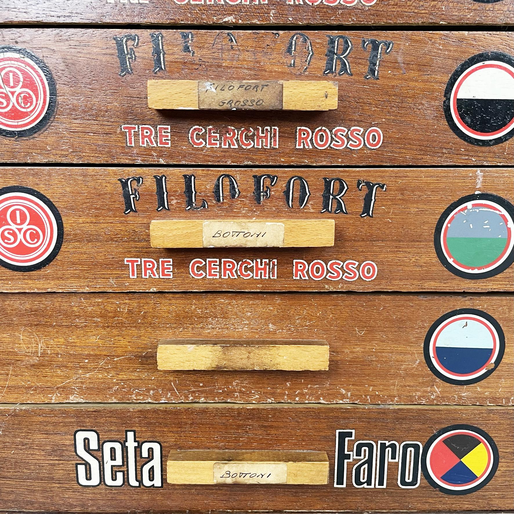 Italian mid-century Wooden chest of drawers for tailoring by Filofort, 1940s For Sale 2
