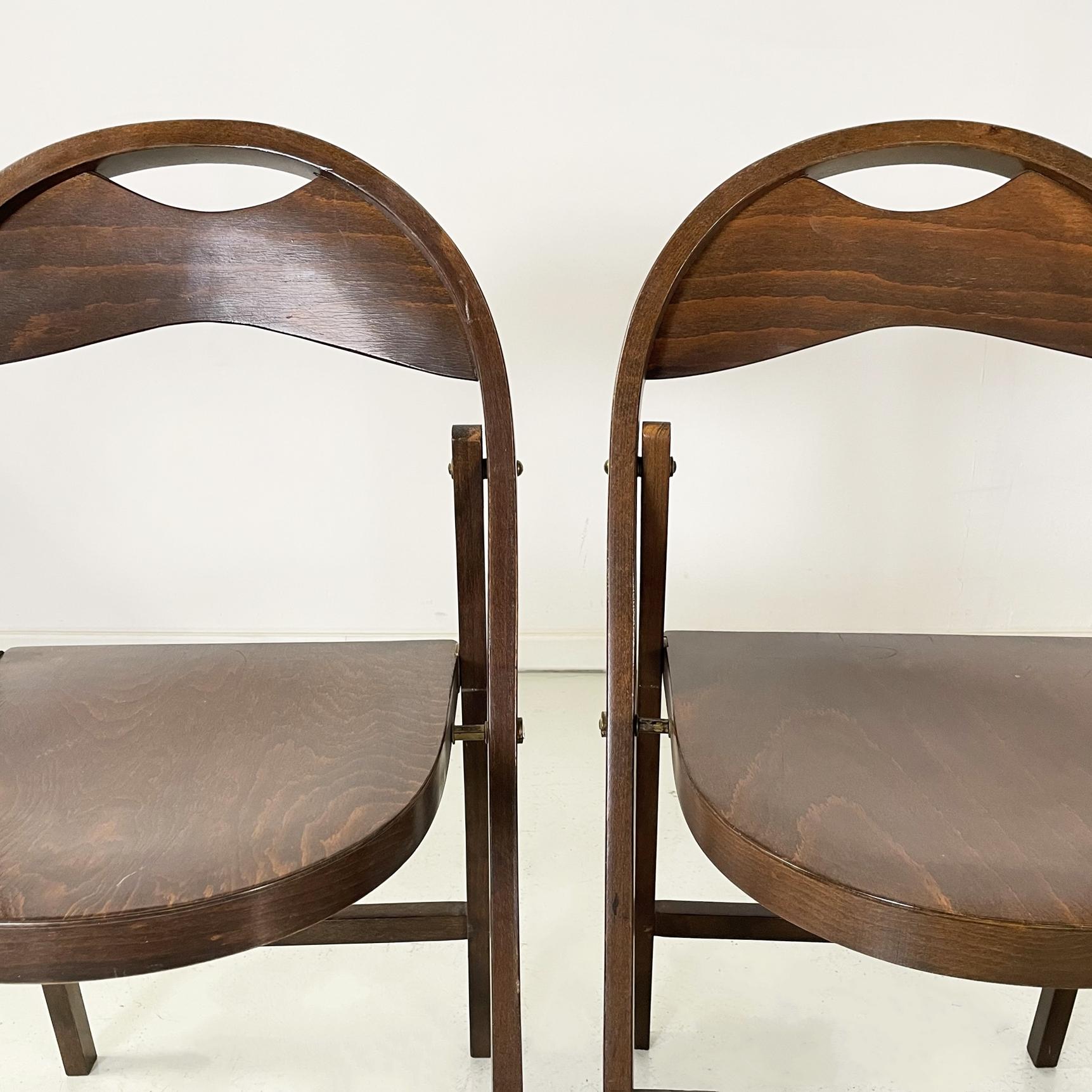 Italian Midcentury Wooden Folding Chairs Tric by Castiglioni, 1960s 1