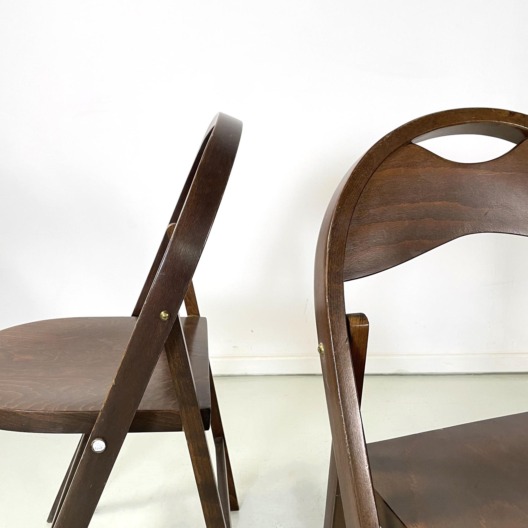 Italian Midcentury Wooden Folding Chairs Tric by Castiglioni, 1960s 3