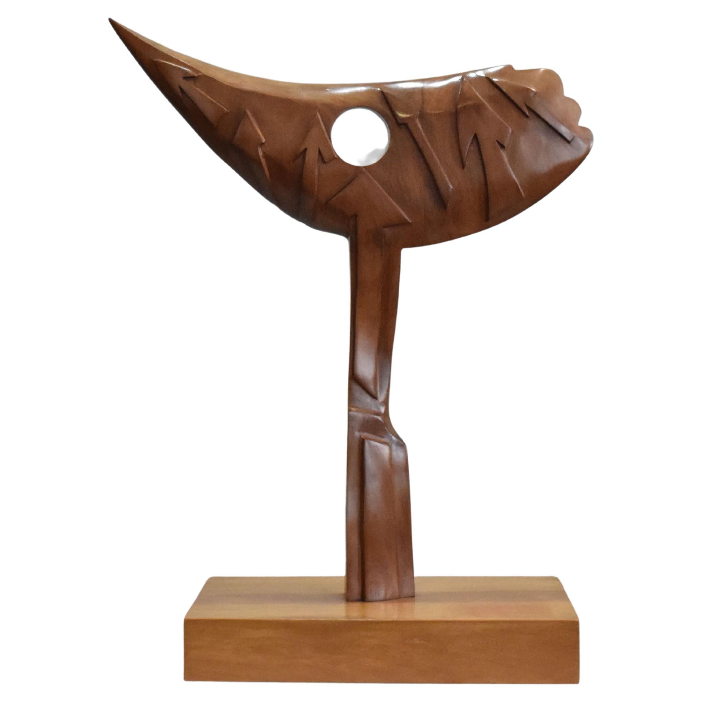 Italian Mid-Century Wooden Sculpture "Albero del Futuro" Elvio Becheroni, 1970s For Sale