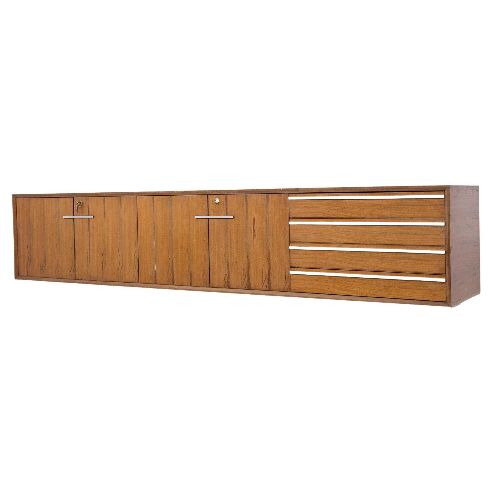 Italian Mid-Century Wooden Sideboard For Sale